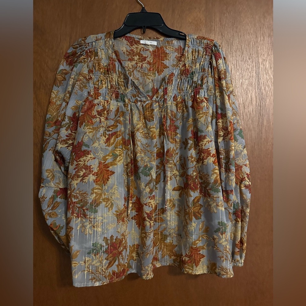 Maurices Autumn Leaf Print Blouse